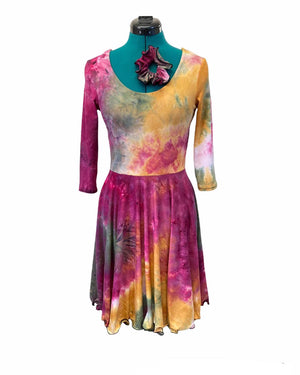 Adult Twirly Dress - Fall Tie Dye