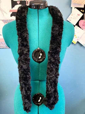 Black Scarf Faux Fur