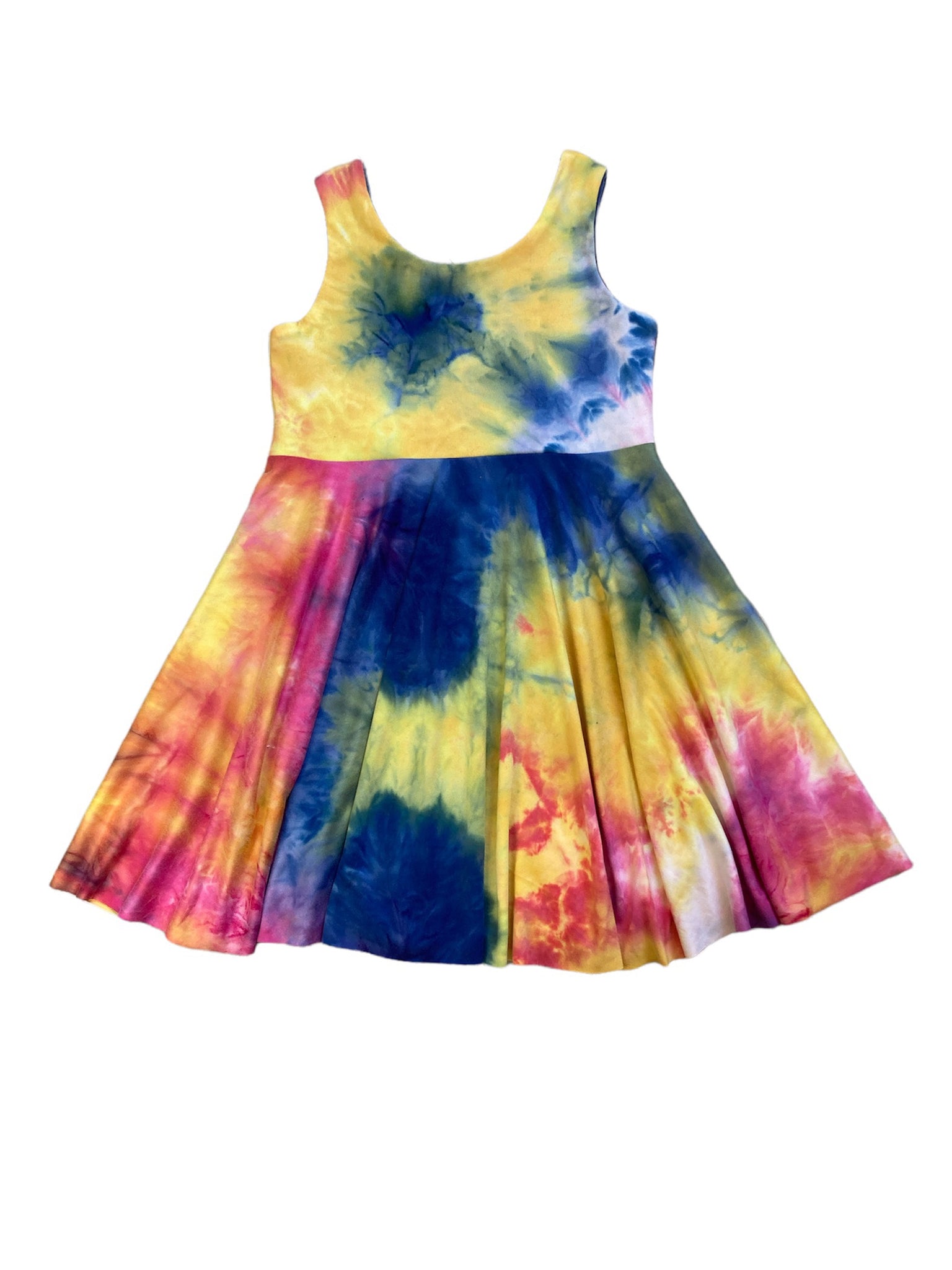 Kids Twirly Dress Set in Summer Tie Dye