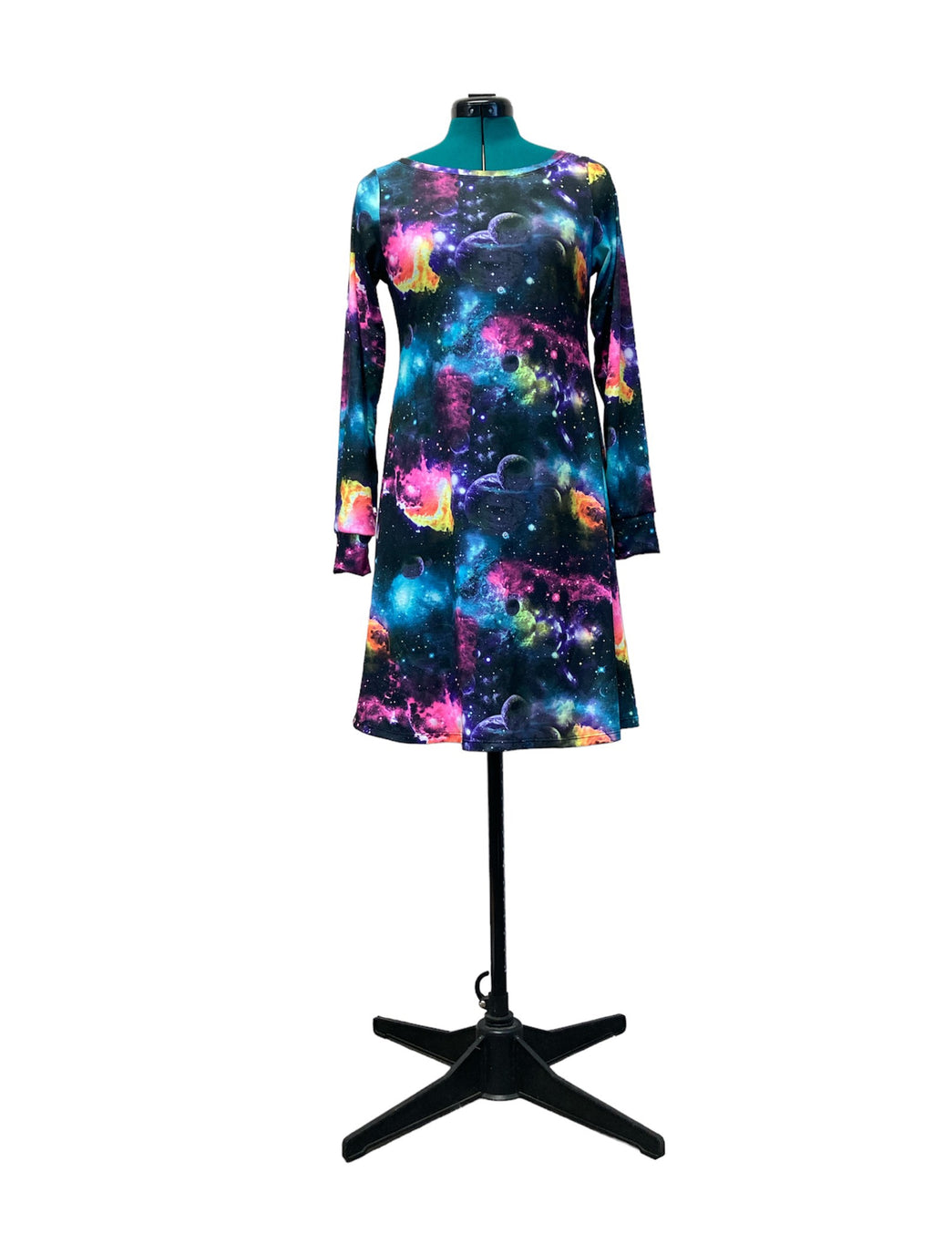 Ladies A-Line Dress in Galaxy Jersey Size 6